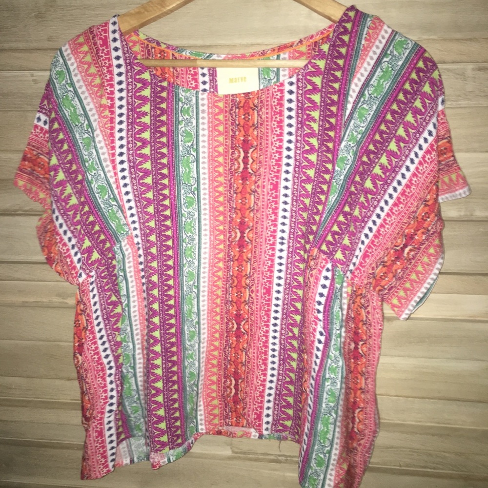 Anthropologie patterned top - size M